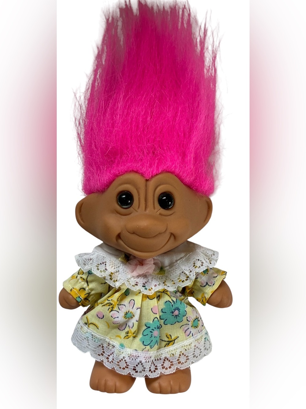 VINTAGE TROLL DOLL FIGURINE LINK HAIR CLOTHES
